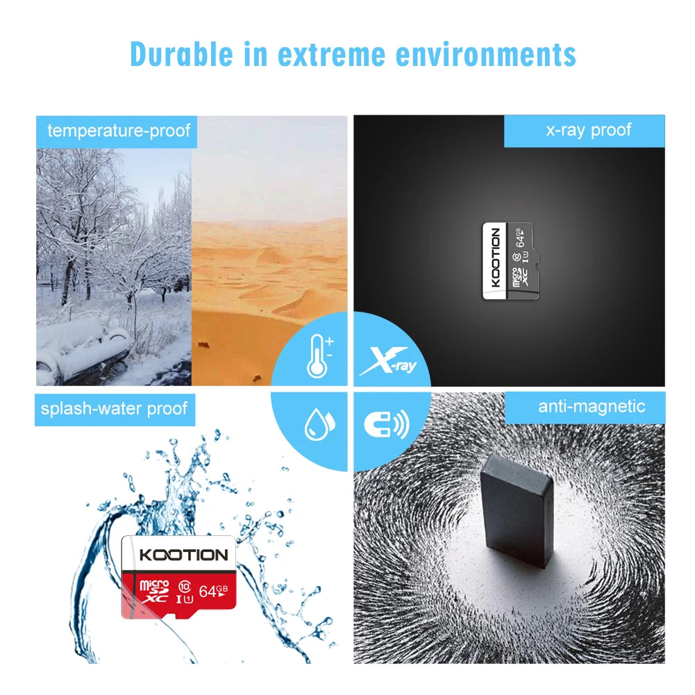 KOOTION Micro SD 5PCS 128GB 64GB 32GB Flash Memory Card U1 Class 10 TF Card Mini SD Card TF Memory Flash Card for Phone/Computer