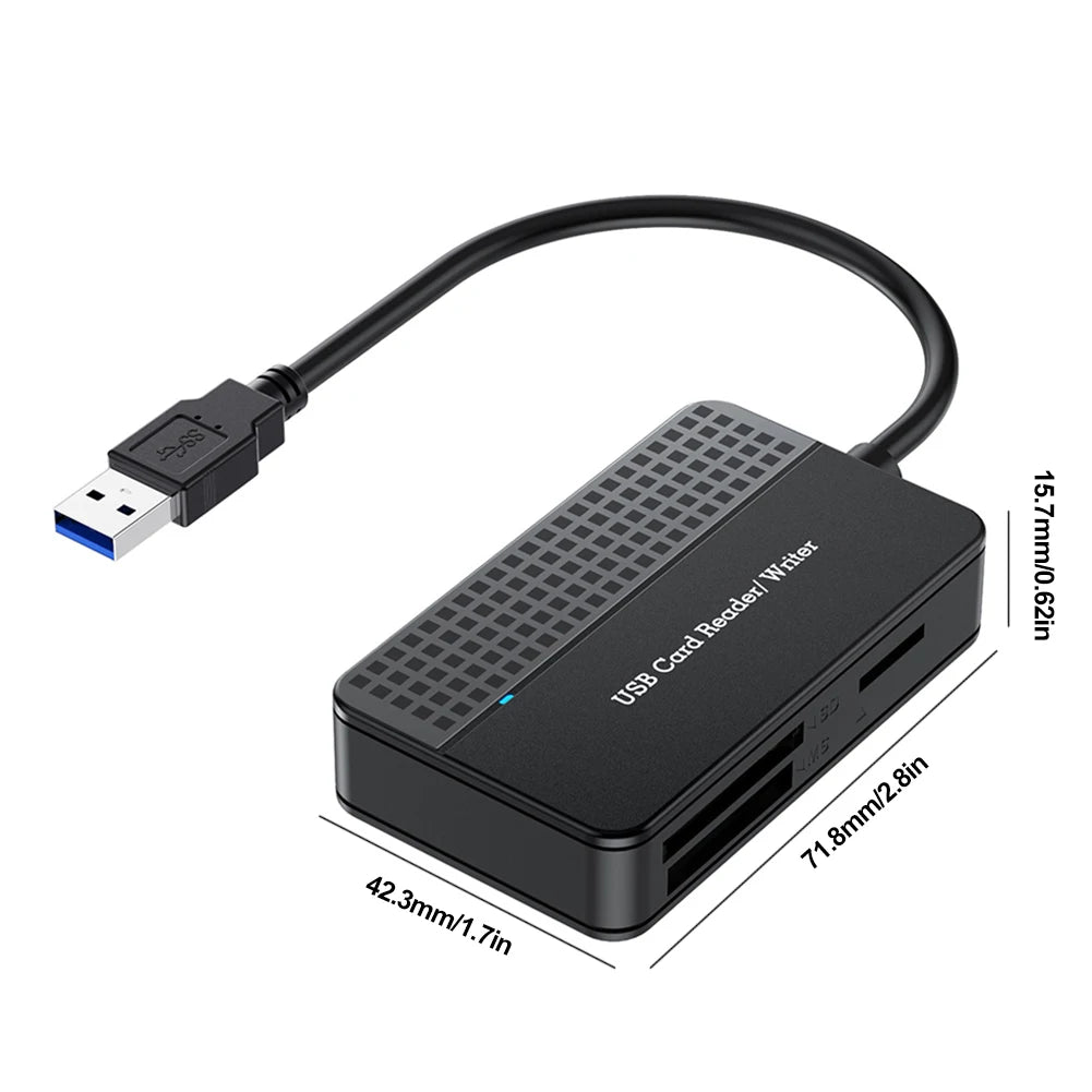 USB 3.0 Type C USB Card Writer 5Gbps Memory Smart Card Reader 20cm Cable Flash Card Adapter SD TF CF MS